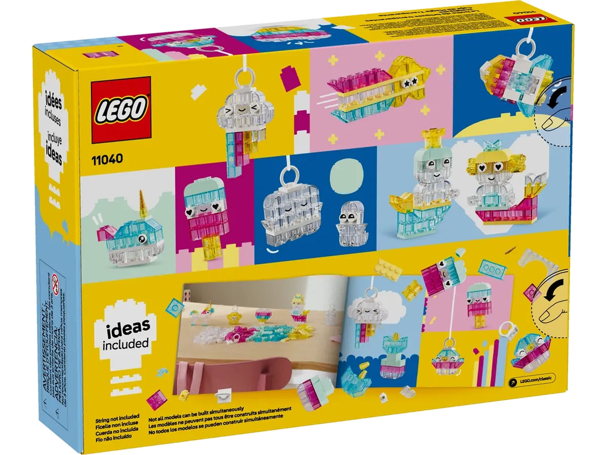 Lego Classic scatola magica trasparente 19 pezzi per età 5+ 11040