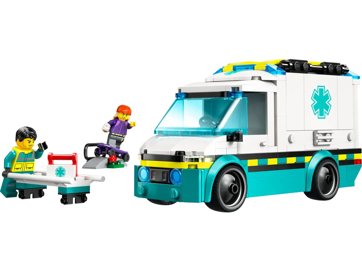 Lego City great vehicles ambulanza di emergenza 184 pezzi per età 5+ 60451