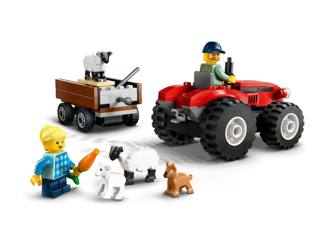 Lego City great vehicles trattore agricolo rosso con rimorchio e pecore 116 pezzi per età 4+ 60461