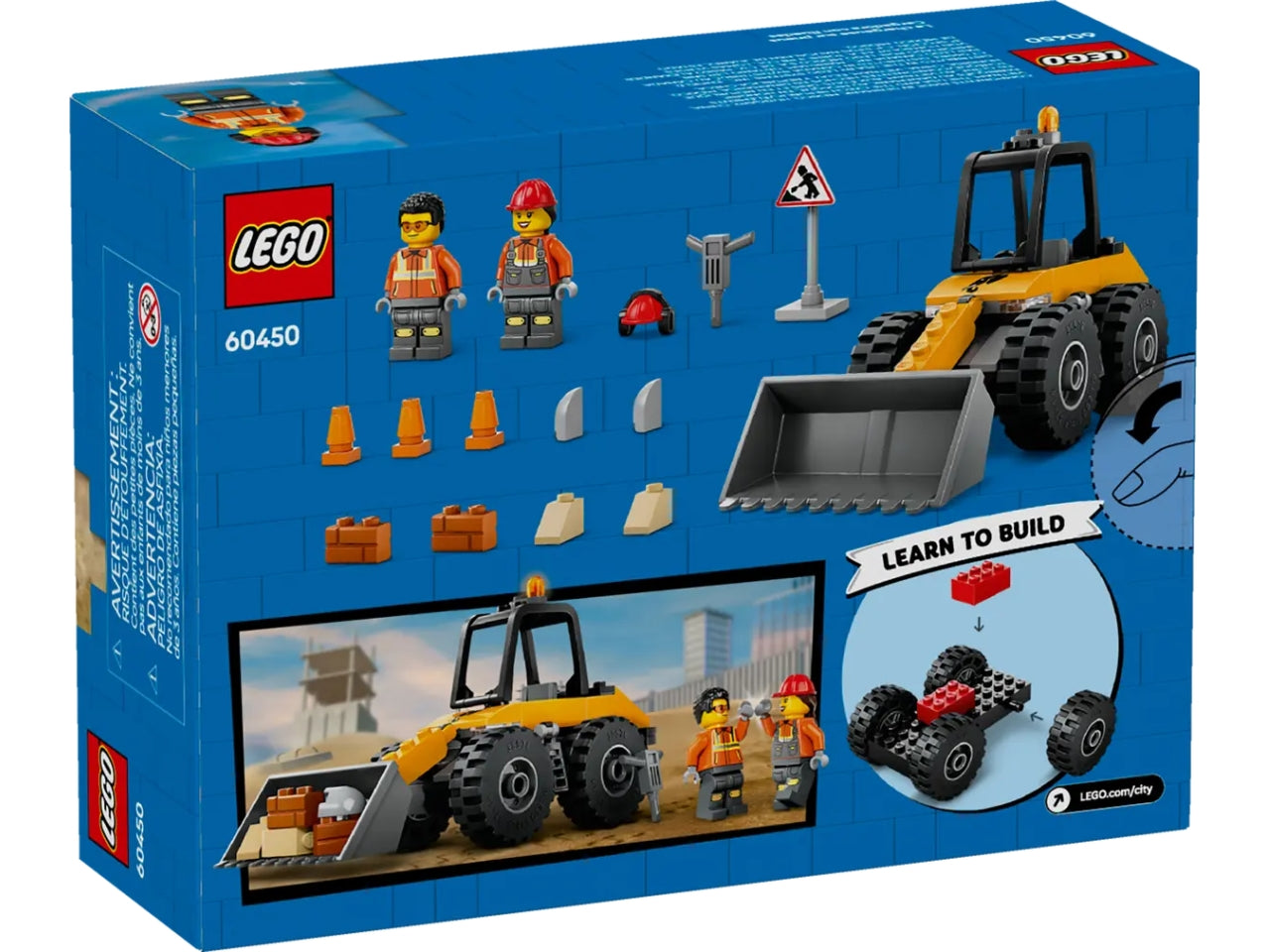 Lego City great vehicles pala gommata gialla 81 pezzi per età 4+ 60450