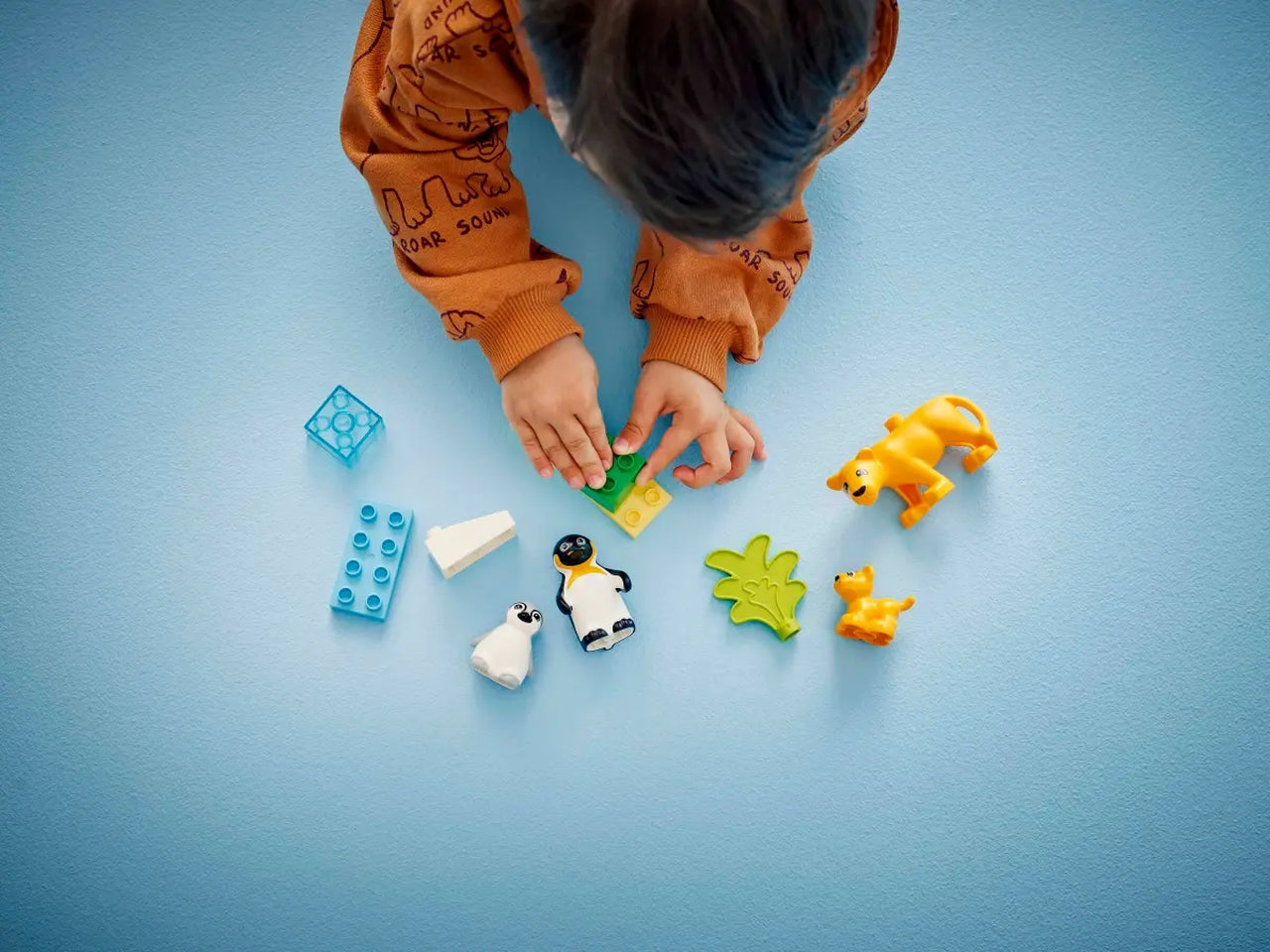 Lego Duplo town famiglie di animali: pinguini e leoni 10 pezzi per età 2+ 10442