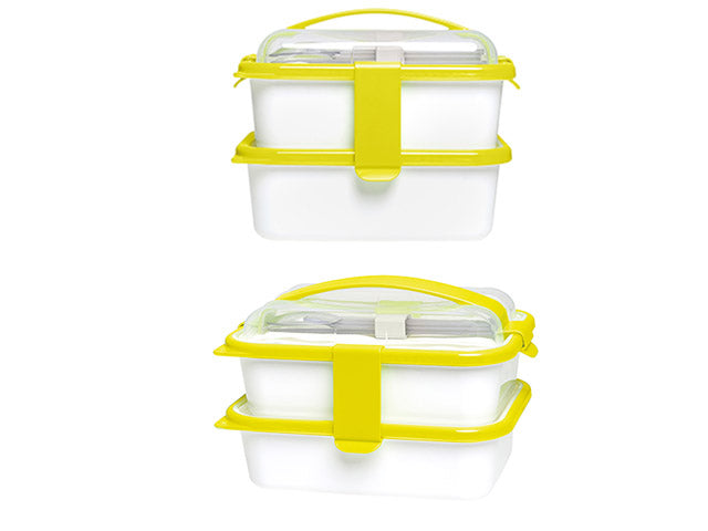 Lunch box rett.1lt+1lt verde a.s3220va