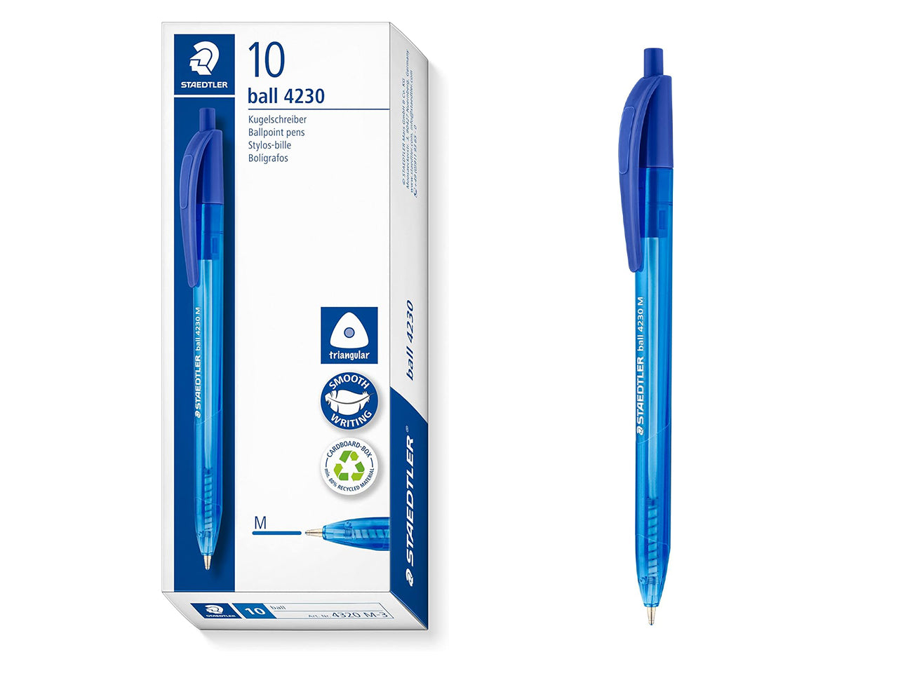 Penna a sfera ball 4230 m colore blu - la confezione comprende 10 penne