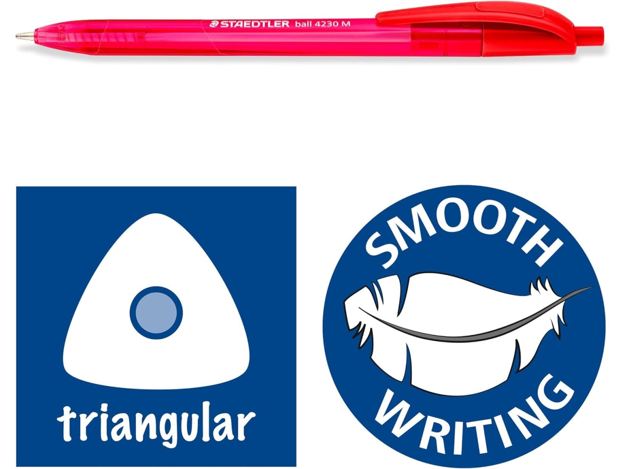 Staedtler penna colorata a sfera, a scatto, tratto m, set da 8 penne