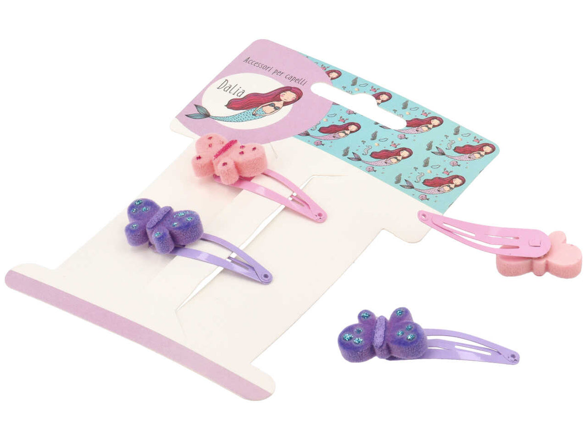 Clic clac 5cm floccato con farfalla