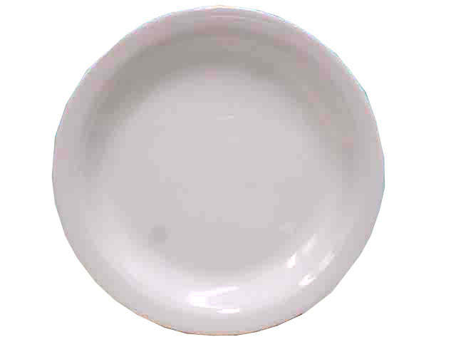 Piatto piano di melamina pesante 23cm bianco