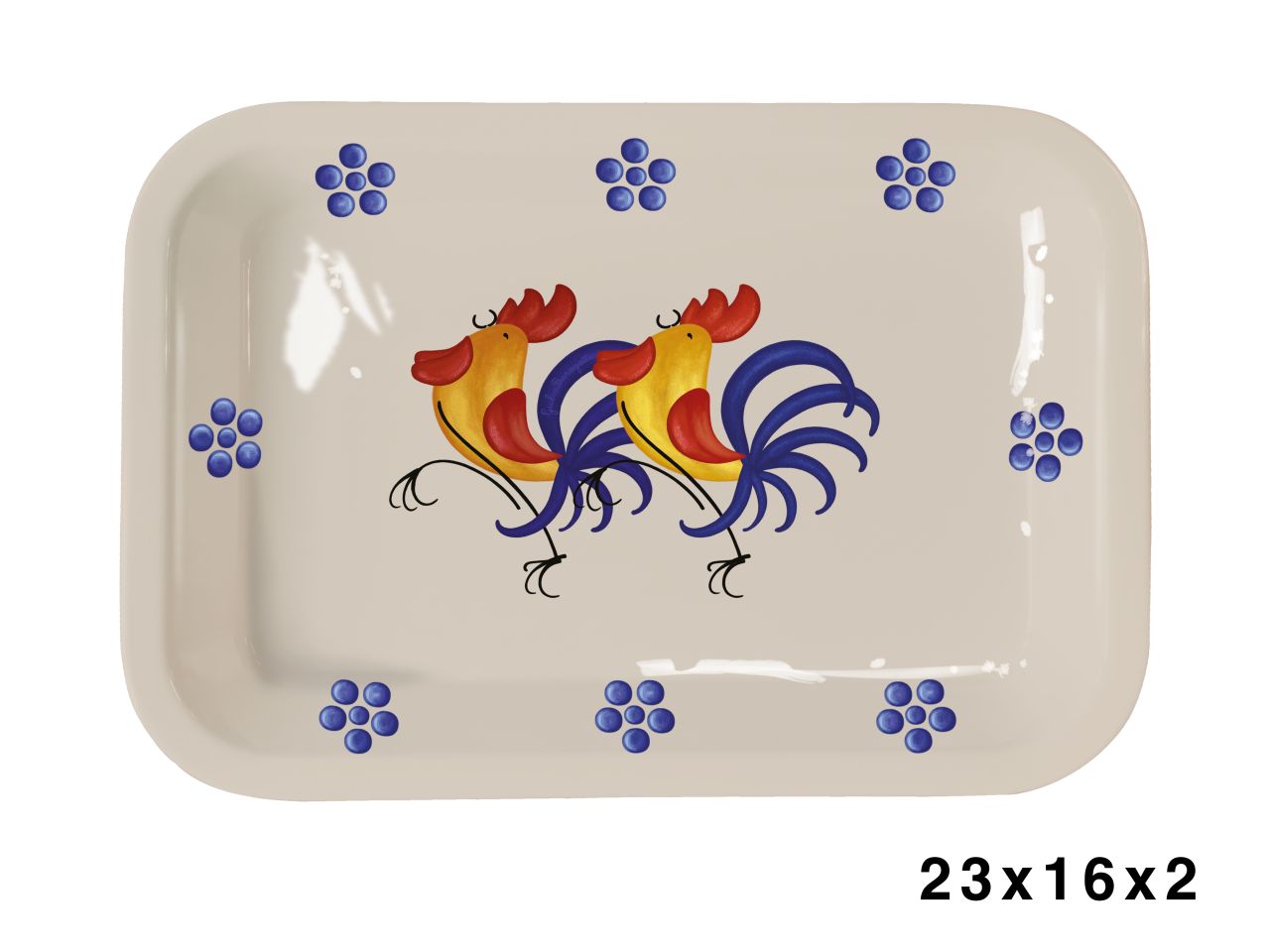 Vassoietto linea galli in melamina 23x16x2cm