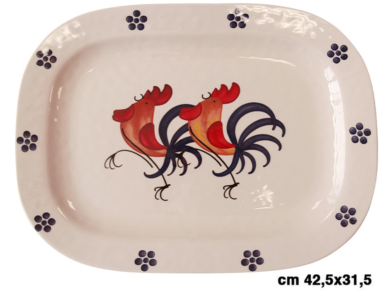 Vassoio fondo in melamina linea galli 42,5x31,5cm