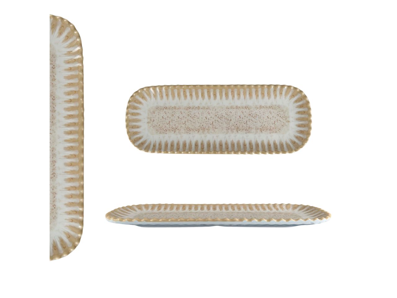 Vassoio rettangolare in melamina tortora 29x11x2 cm - Maison TortorÃ