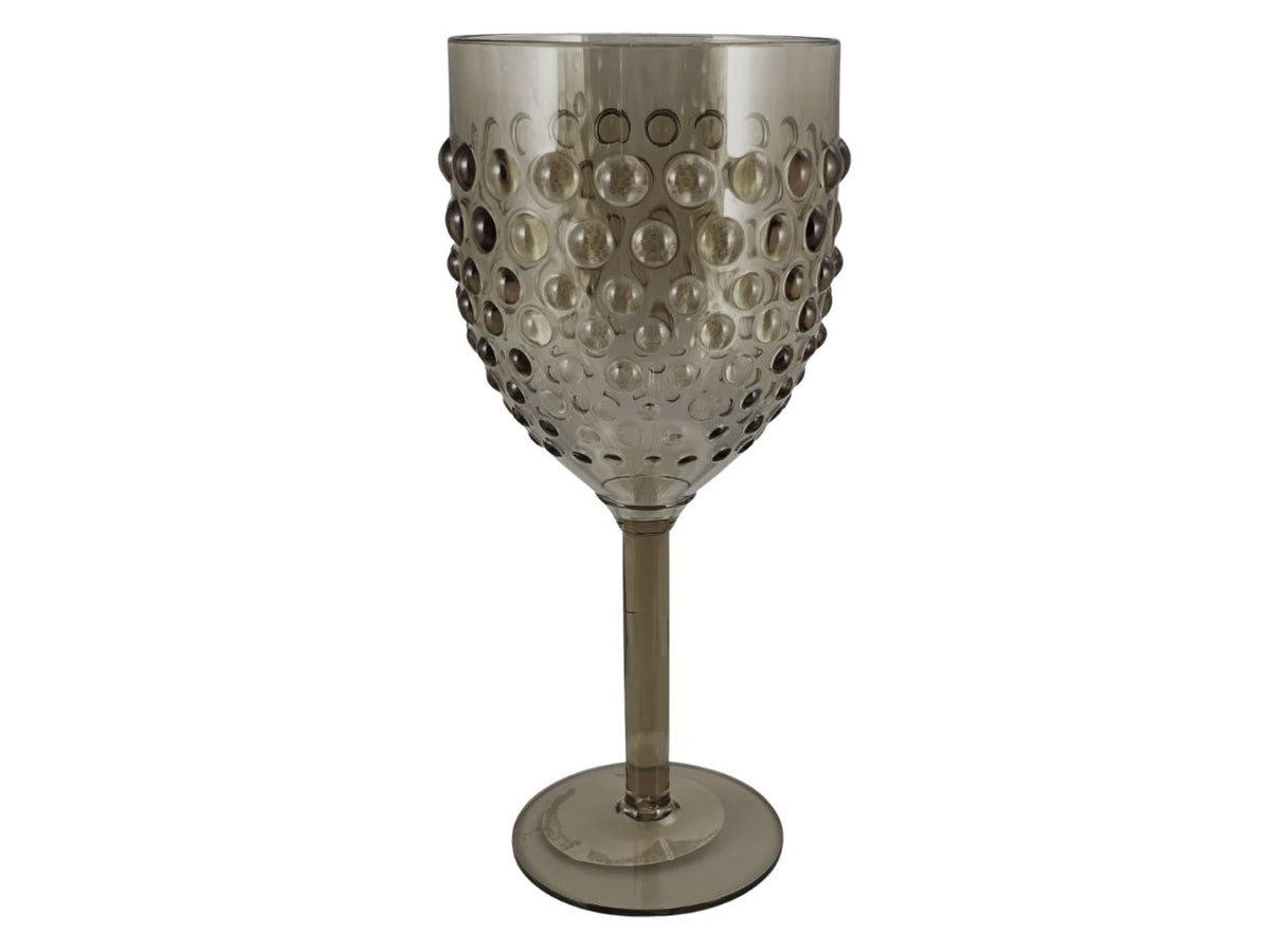 Calice per acqua e vino in plastica moderno grigio fumo, punteggiato, stile Contemporaneo - 8,5x20,5cm - ARCA $
