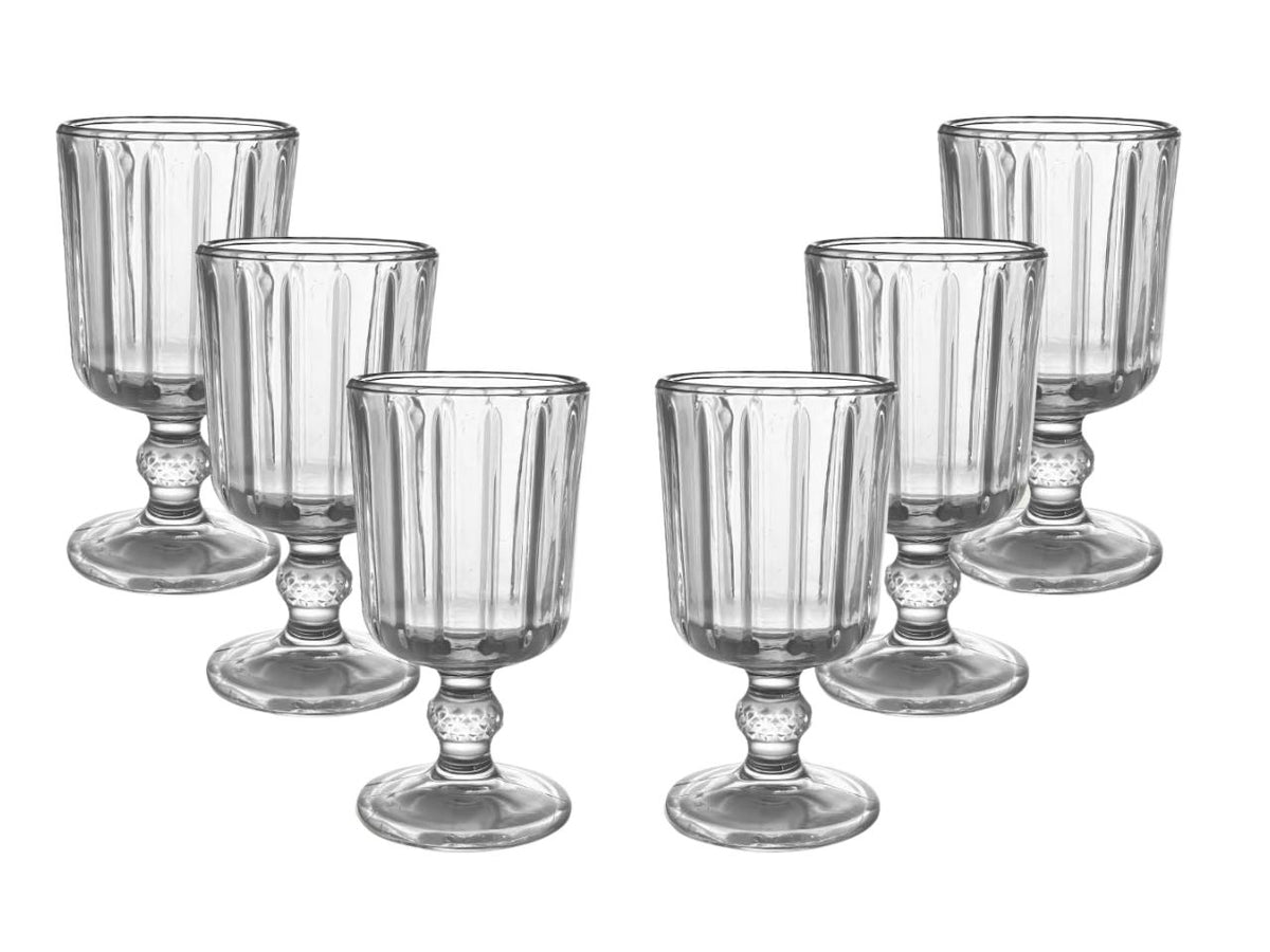 Bicchieri amaro in vetro 65ml trasparenti stile classico set da 6 bicchieri, Diamond, linea Old Fashioned - Maison TortorÃ