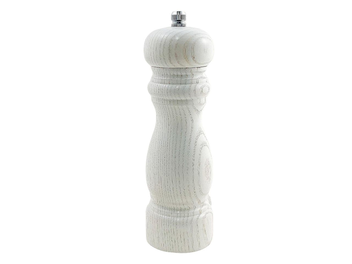 Macina sale e pepe in legno, shabby chic, bianco - h.15cm, diametro 5cm - ARCA