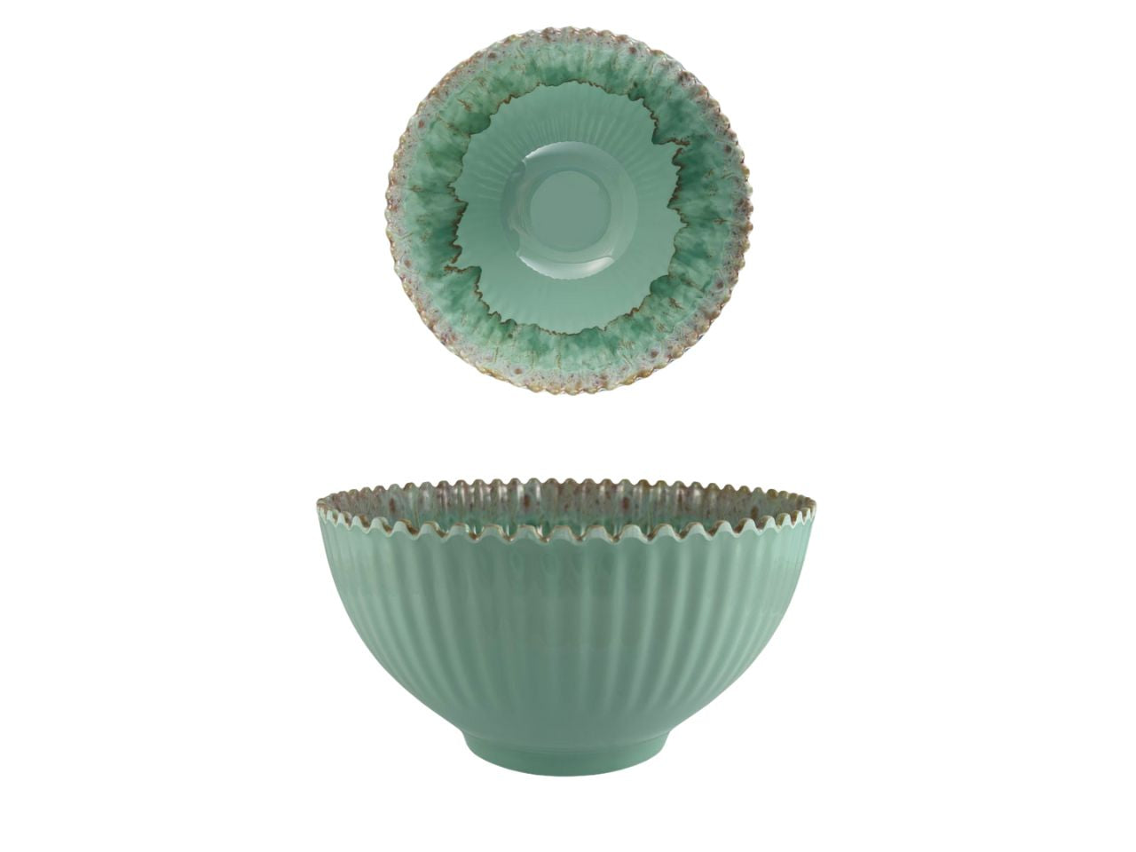 Insalatiera in melamina verde acqua contemporaneo 28x12 cm - Maison TortorÃ