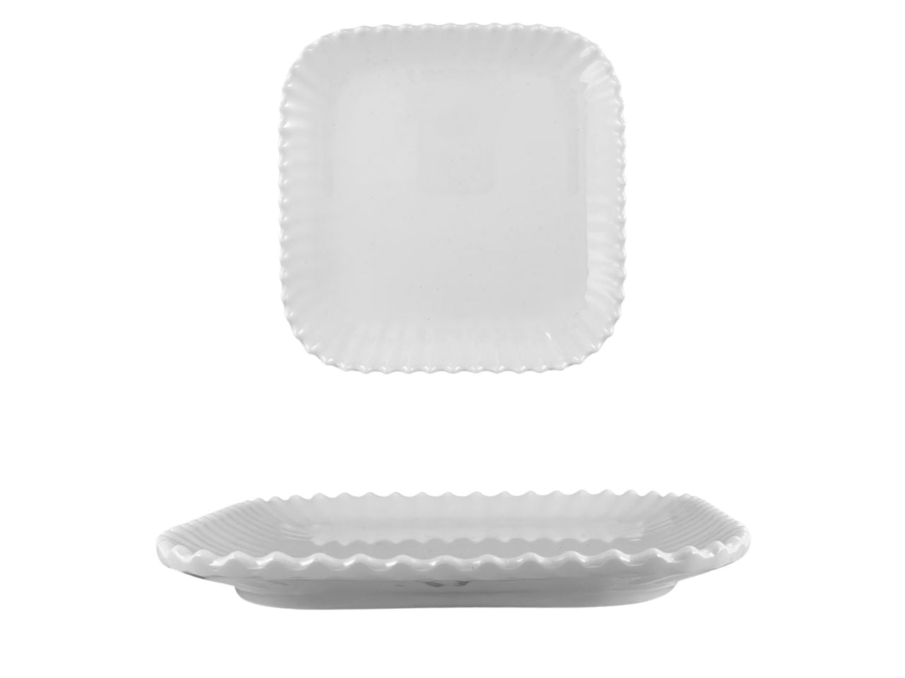 Vassoio quadrato melamina bianco marinaro 17x17 cm, linea Perla - Maison TortorÃ