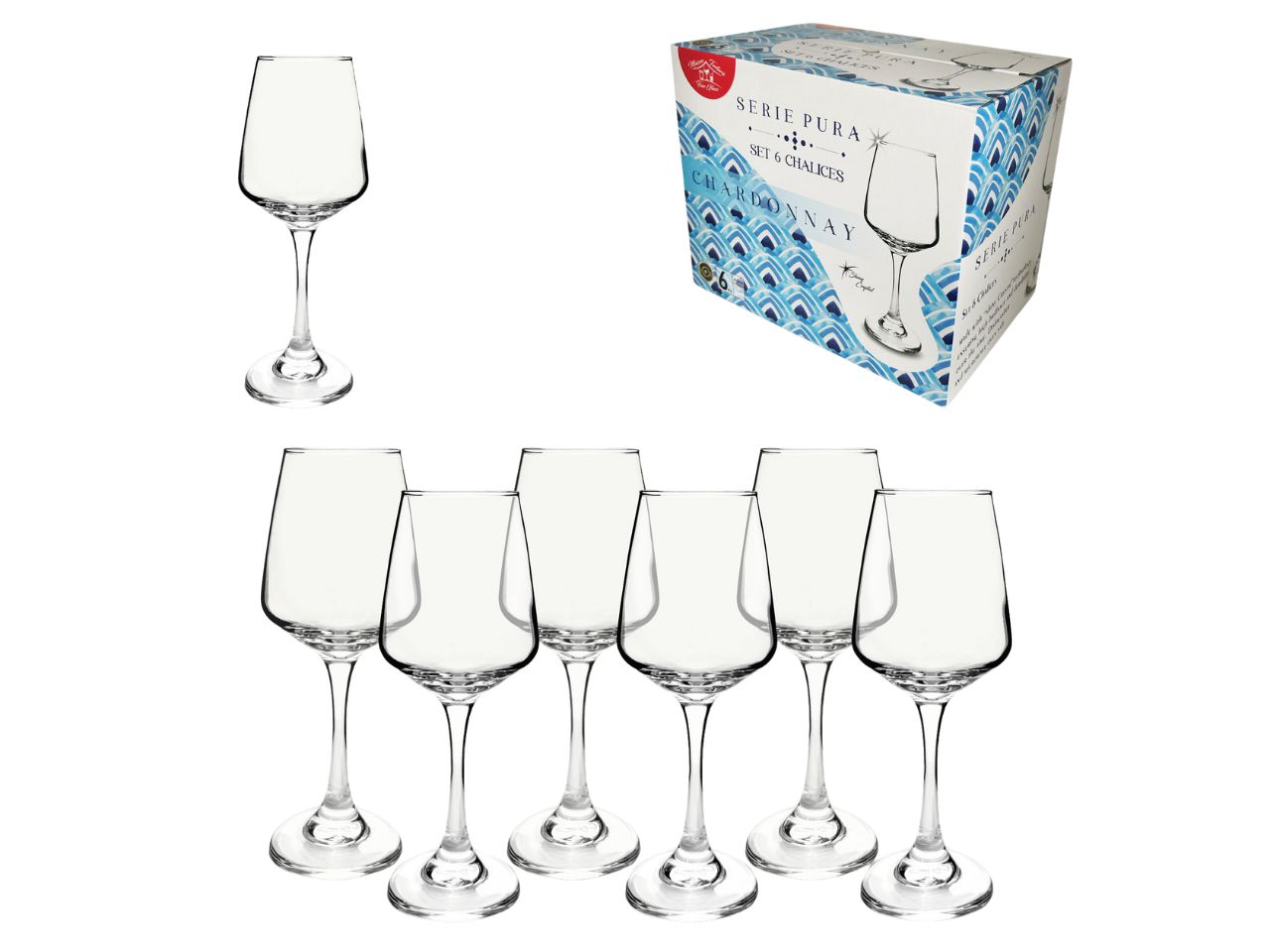 Calici vetro 41cl la scato la contiene 6 bicchieri