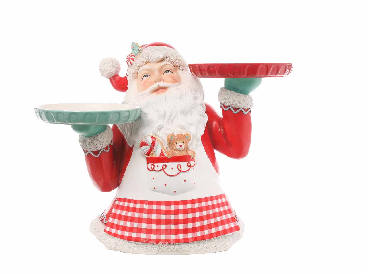 Babbo natale con piatti 54,5x33x43,5