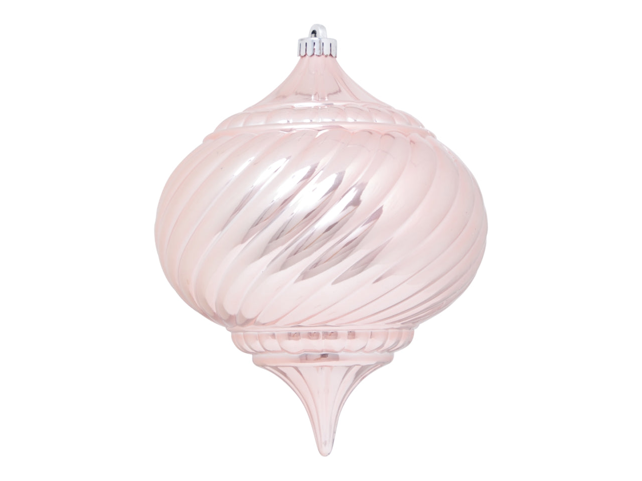 Pendente natalizio in plastica rosa lucido a goccia Ã20 cm - Christmas Land
