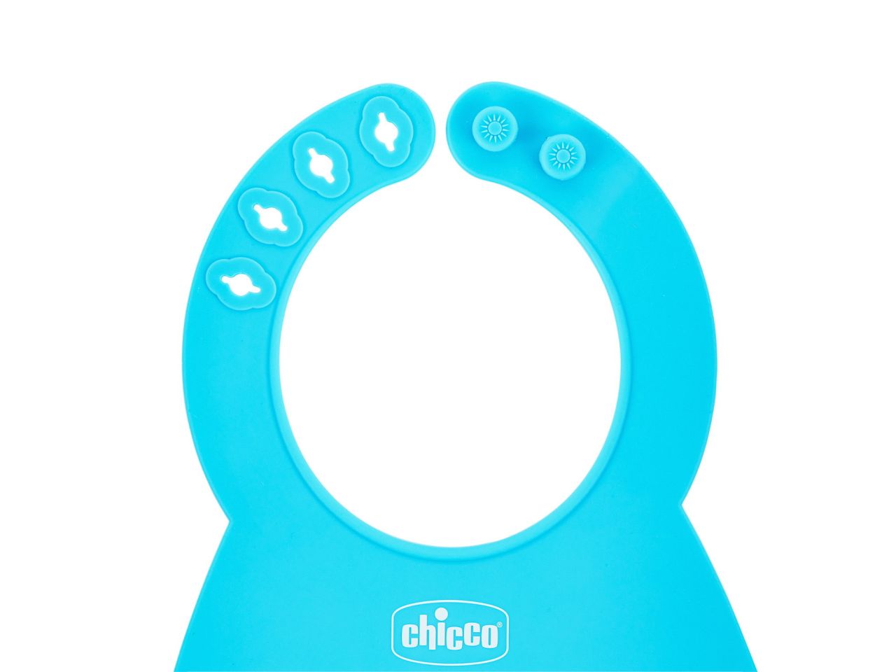 Chicco Bavaglino in silicone facile da arrotolare Azzurro