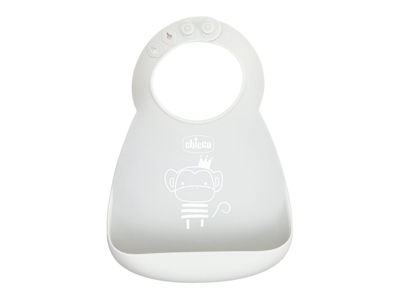 Chicco Bavaglino in silicone facile da arrotolare Neutro