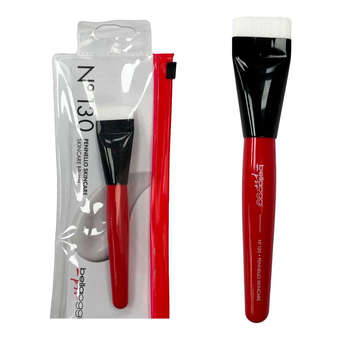 Bellaoggi pennello skincare n°130, Colore: rosso, nero e bianco | Bellaoggi