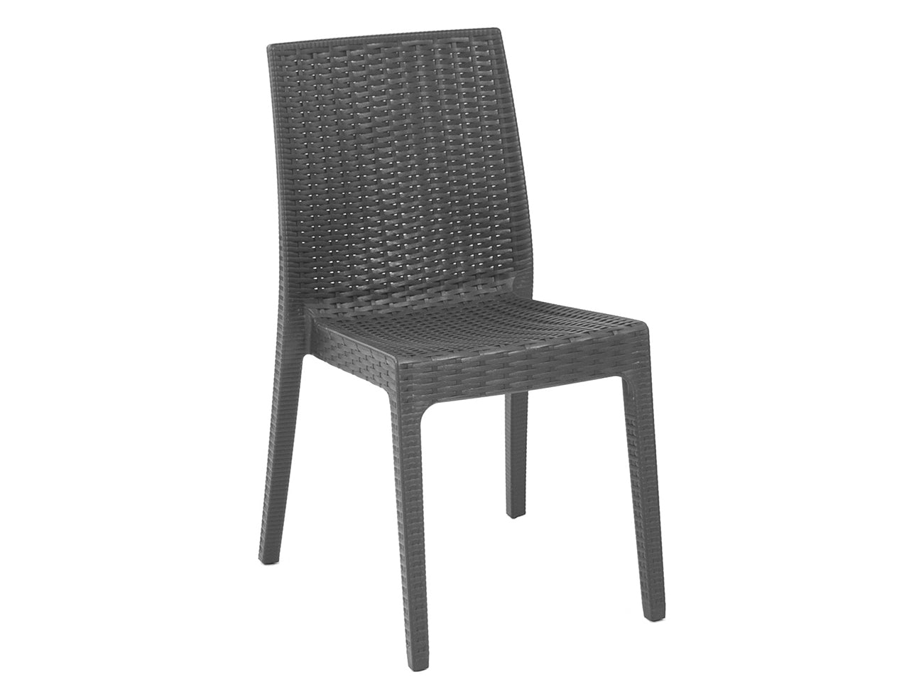 Sedia selene simil rattan antracite 55X46X85CM