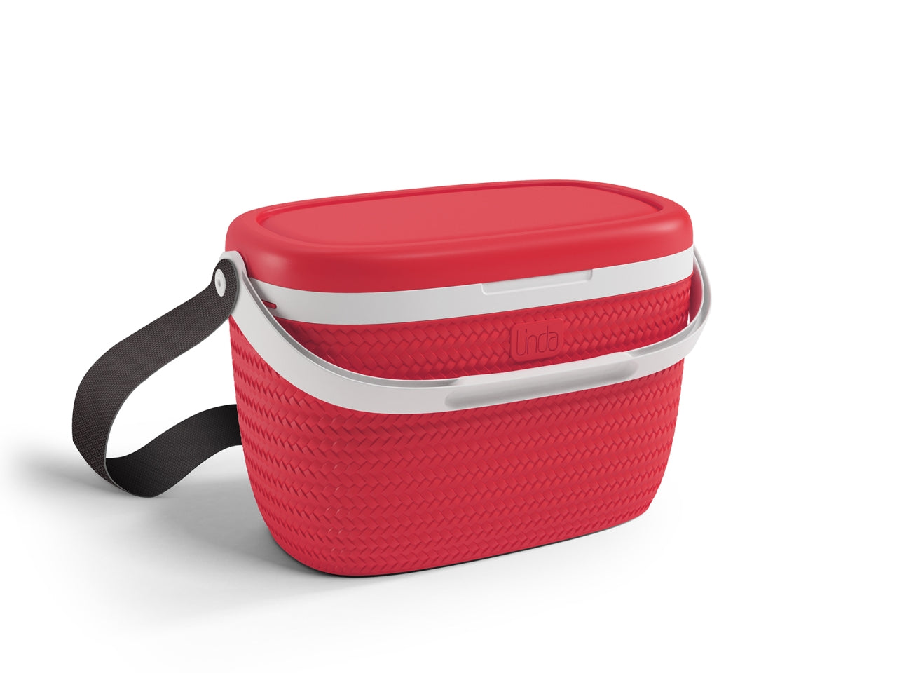 Minifrigo portatile con manico colore rosso 18l - 28x40x25 cm - Adriatic