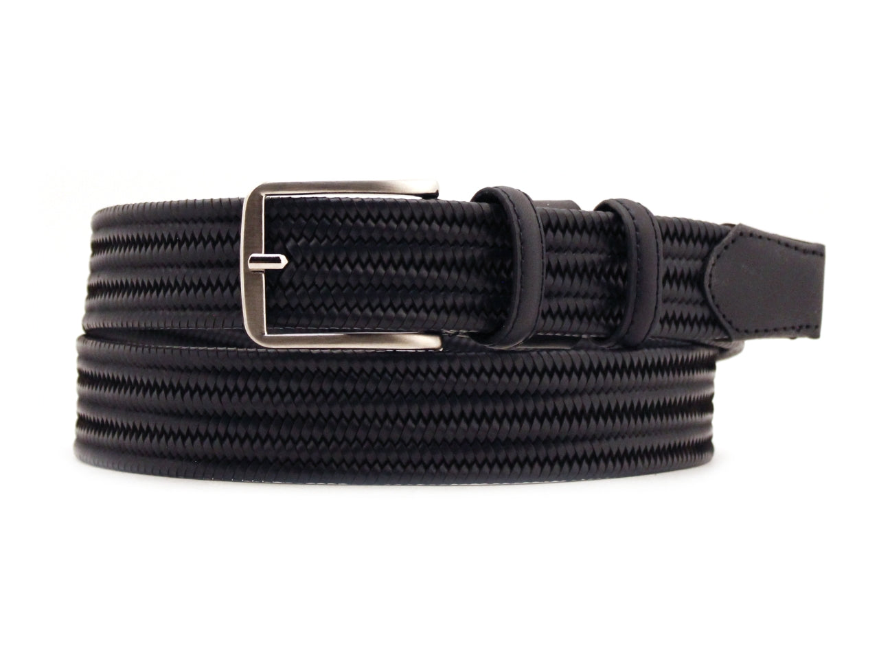 Cintura intrecciata uomo blu in pelle - Navigare
