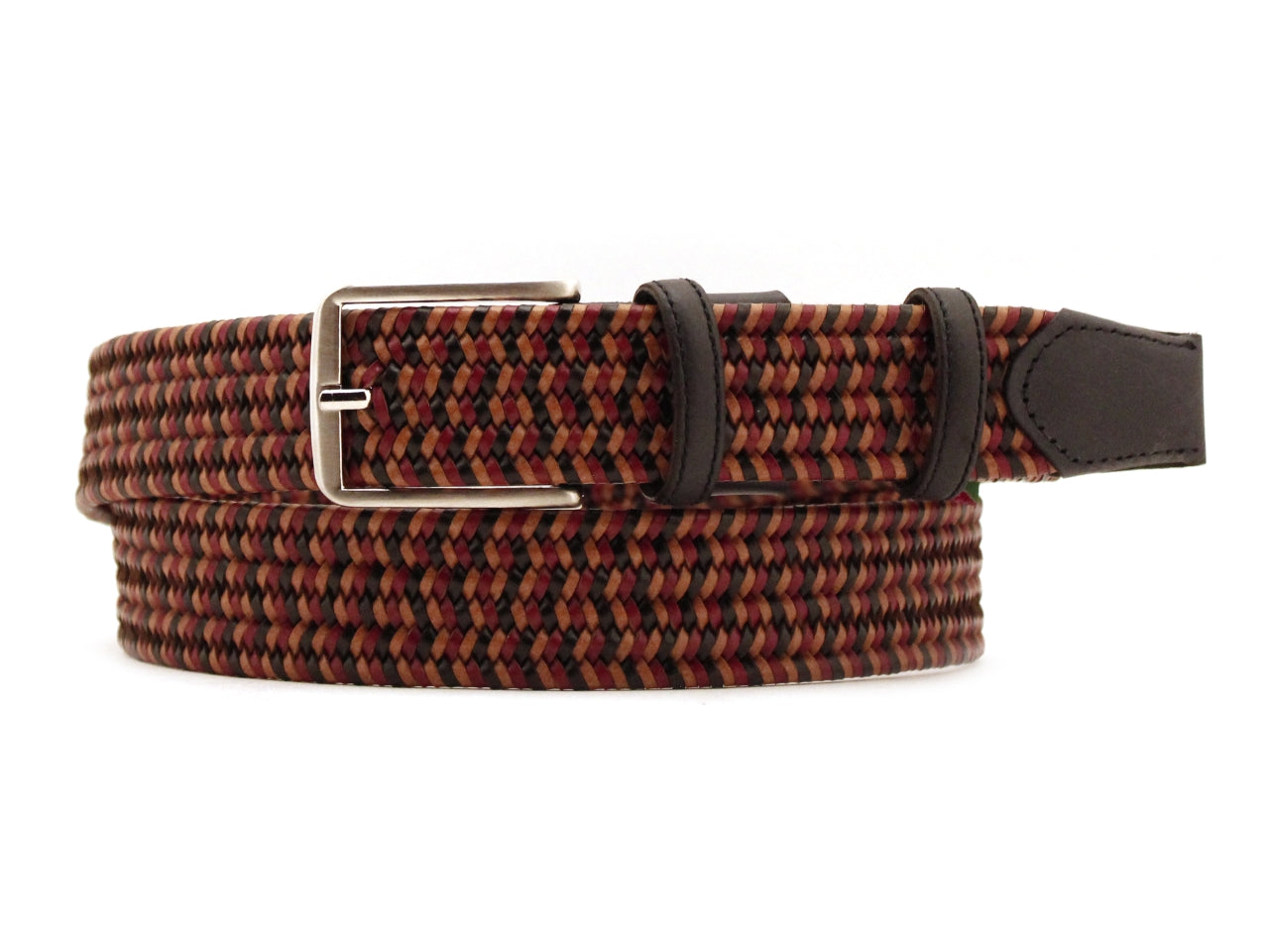 Cintura intrecciata da uomo multicolor in pelle - Navigare