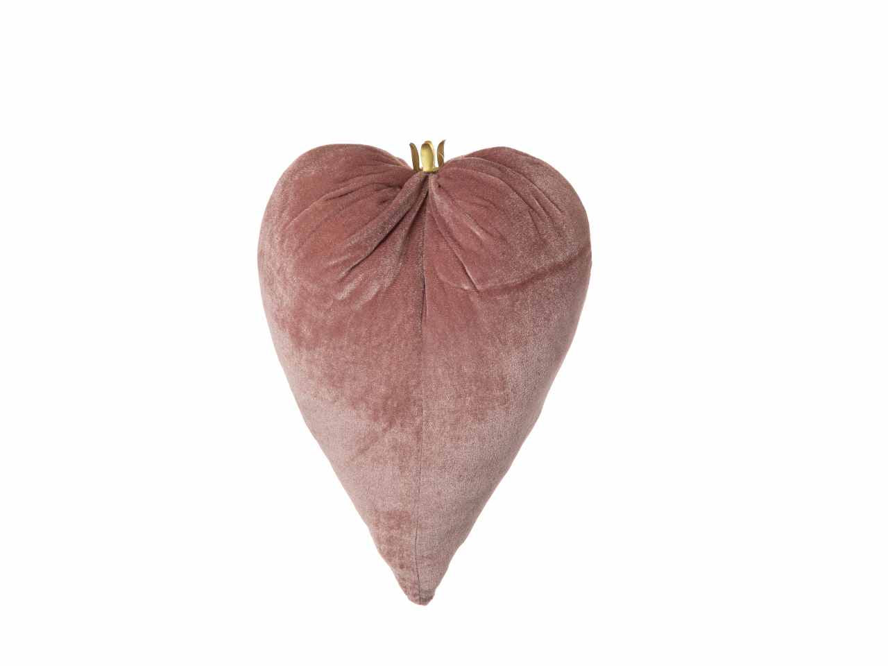 Cuore in velluto cm.35 rosa