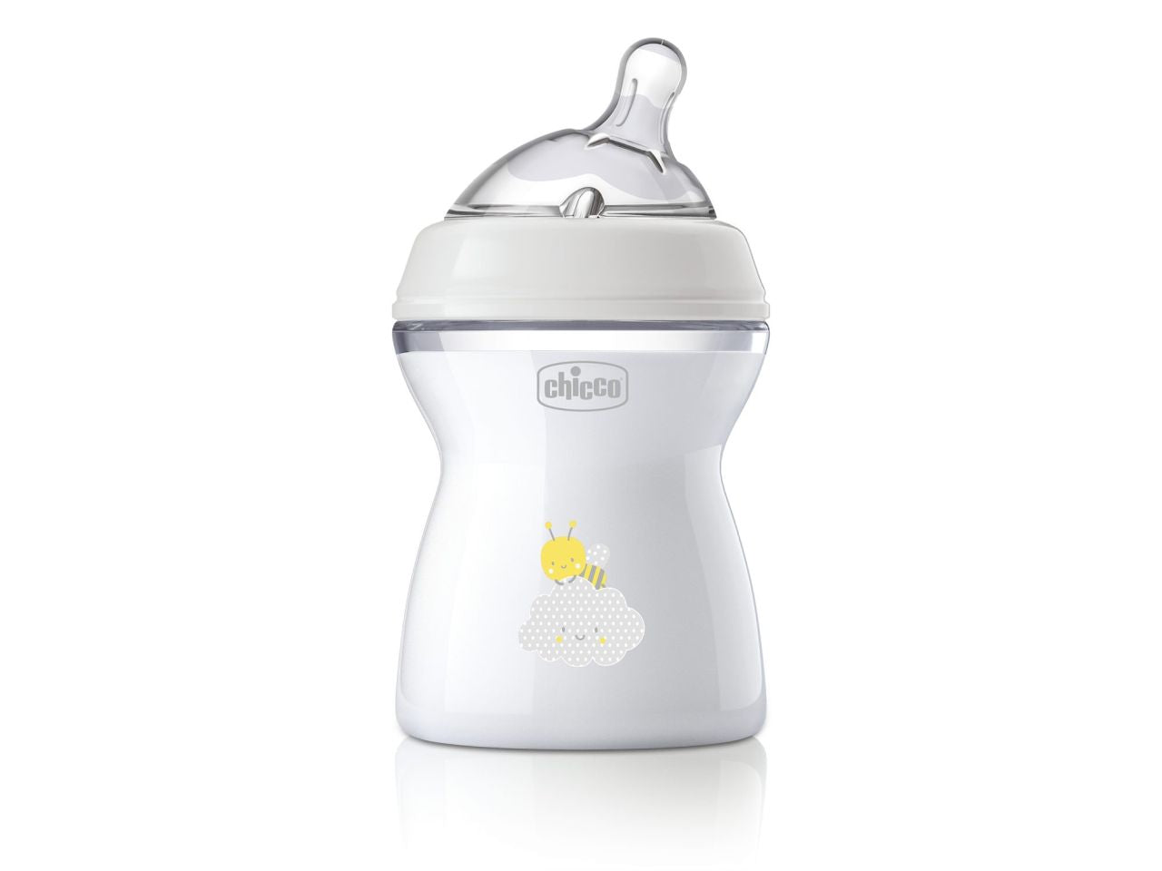 Chicco Natural Feeling Biberon Anticolica 2 Mesi+ da 250 ml con Tettarella in Silicone Neutro