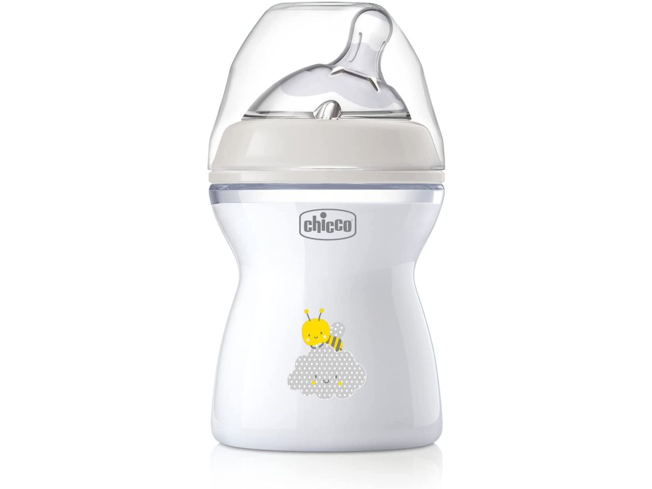Chicco Natural Feeling Biberon Anticolica 2 Mesi+ da 250 ml con Tettarella in Silicone Neutro