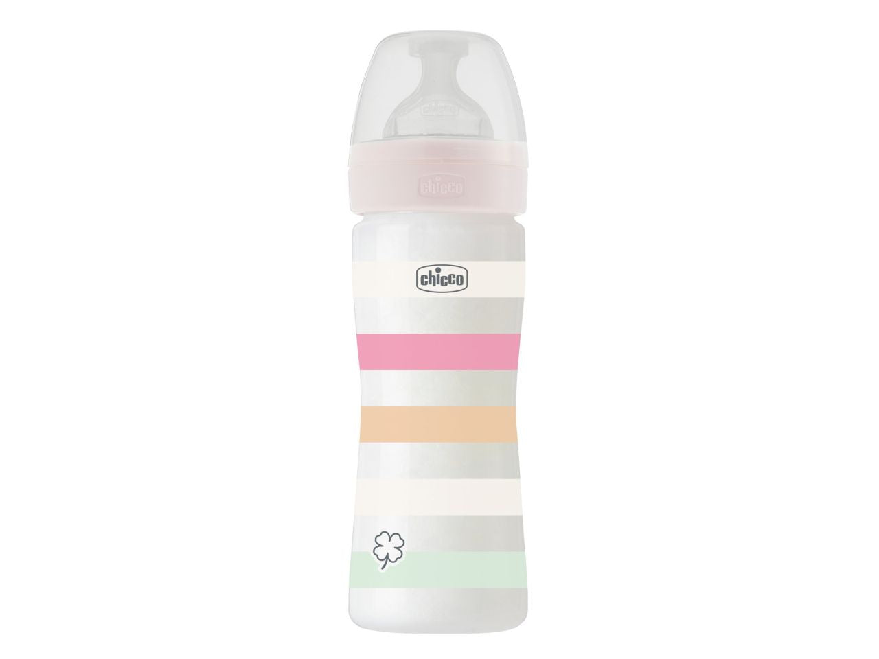 Chicco Biberon Benessere Flusso Rapido Bianco con Tettarella Physio in Silicone 250 ml 2 Mesi+