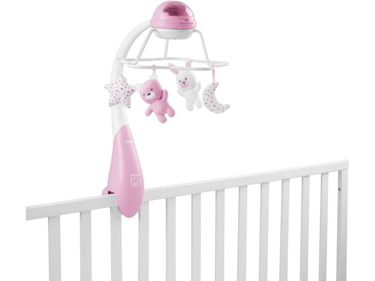 Chicco Giostrina Musicale Arcobaleno Rosa Giostrina con Melodie e Proiezione Arcobaleno