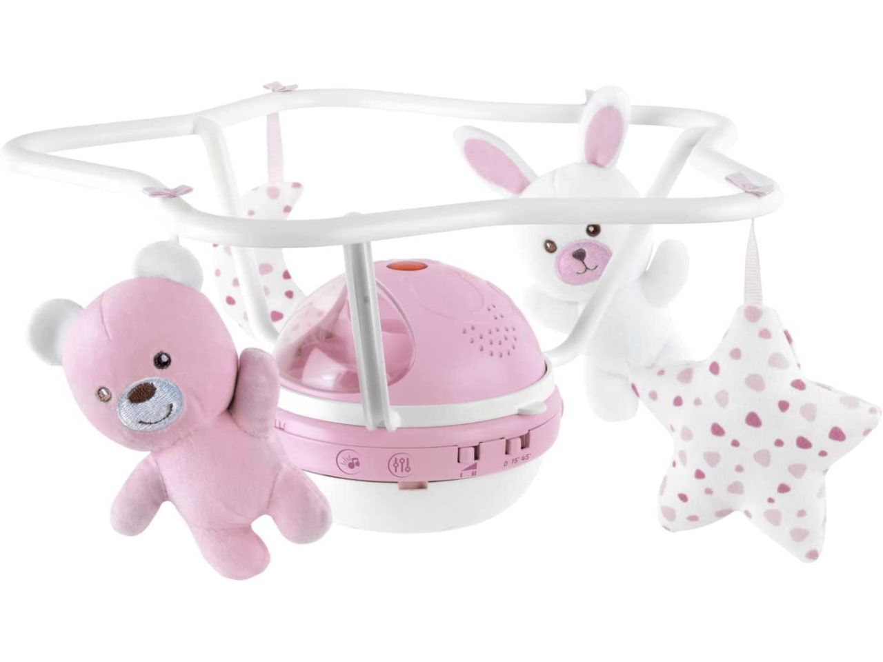 Chicco Giostrina Musicale Arcobaleno Rosa Giostrina con Melodie e Proiezione Arcobaleno