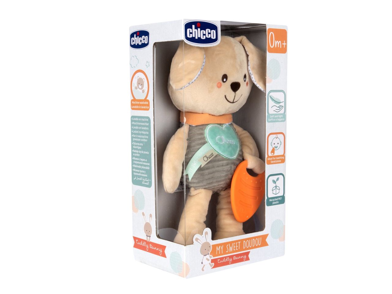 Chicco My Sweet Doudou Coniglietto Coniglietto Morbido con Carotina per Dentizione