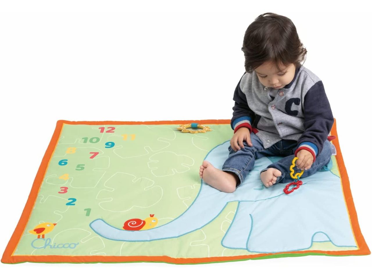 Chicco Tappeto Complimese Tappeto Morbido con Anello Dentizione