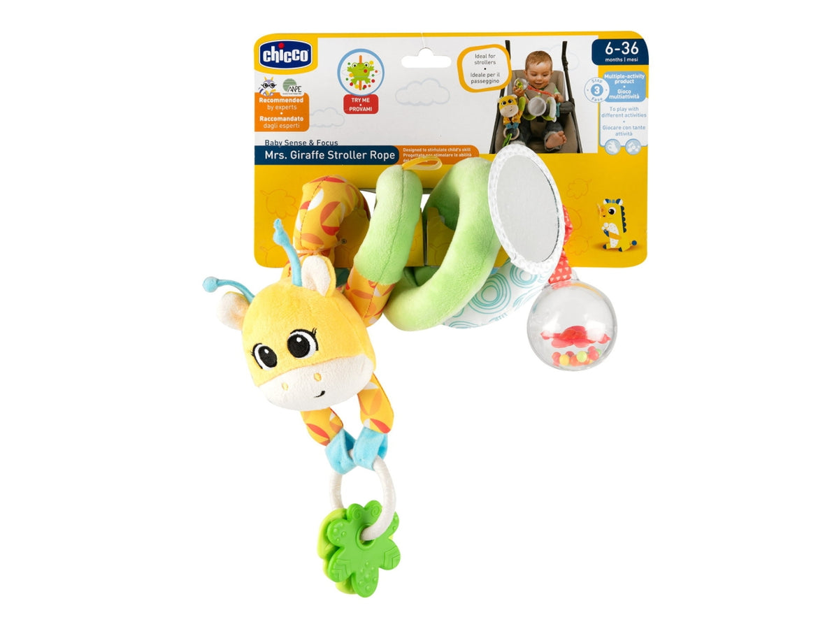 Chicco Fune Passeggio Mrs Giraffa Spirale Passeggino con Sonaglio e AttivitÃ