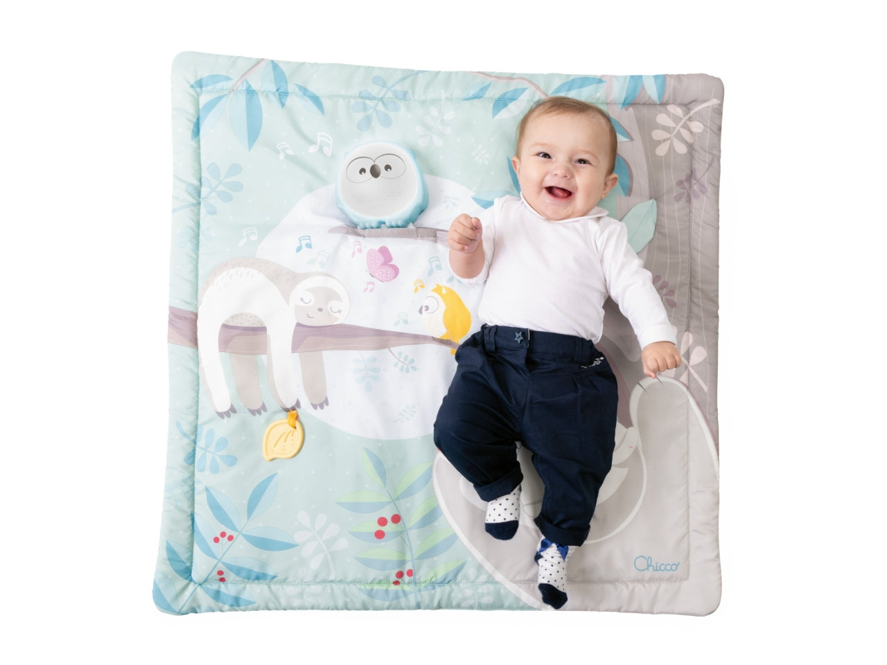Chicco Tappeto Relax & Play - Multicolor in Plastica, Età 0+ Mesi, Dimensioni 80x1,5x80 cm