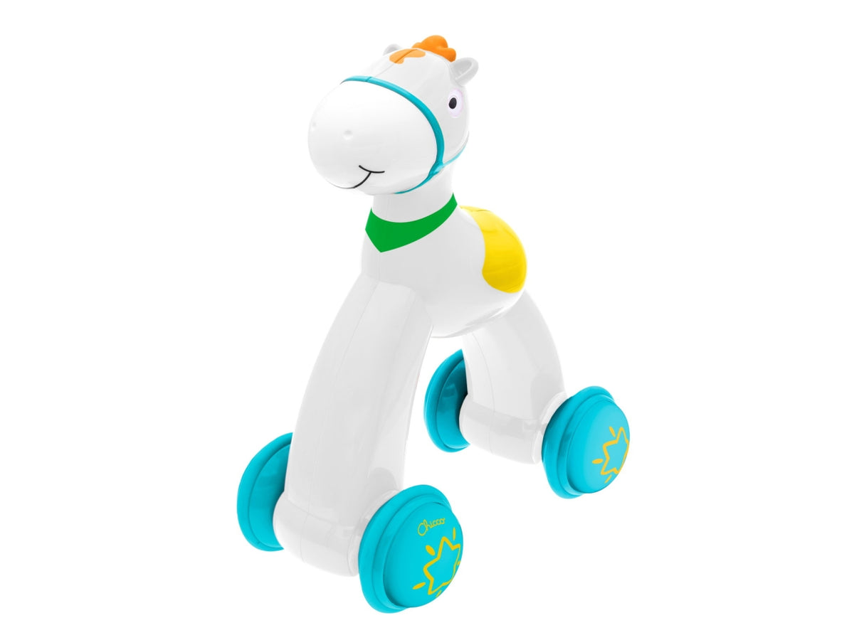 Chicco Cavallino Spingi e Vai - Multicolor in Plastica, Età 12-36 Mesi, Dimensioni 18x11x23 cm $