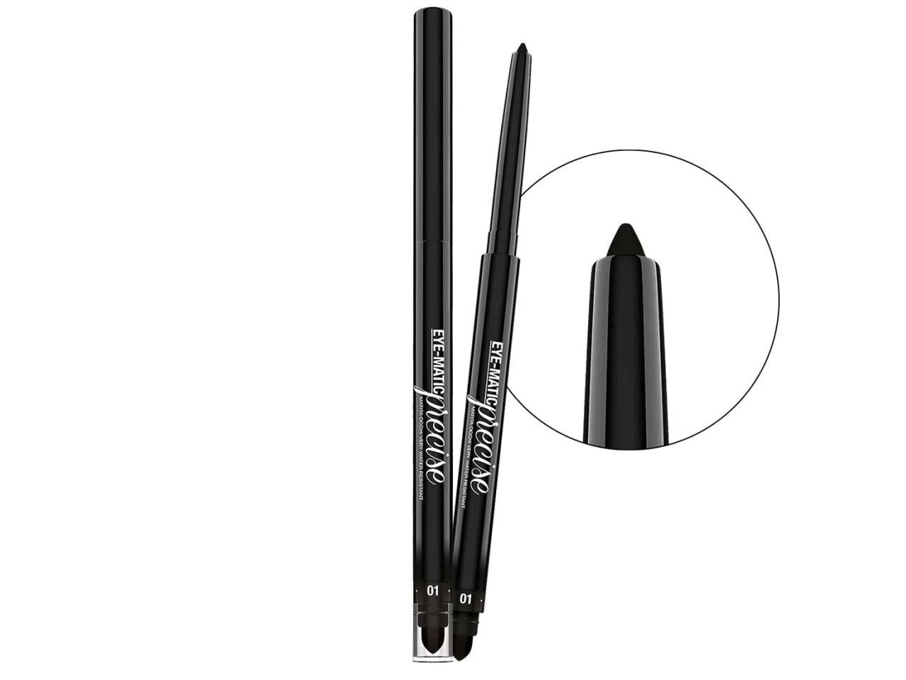 Matita Occhi Eye Matic Precise - Tratto Preciso, Waterproof - Just Black - Bellaoggi