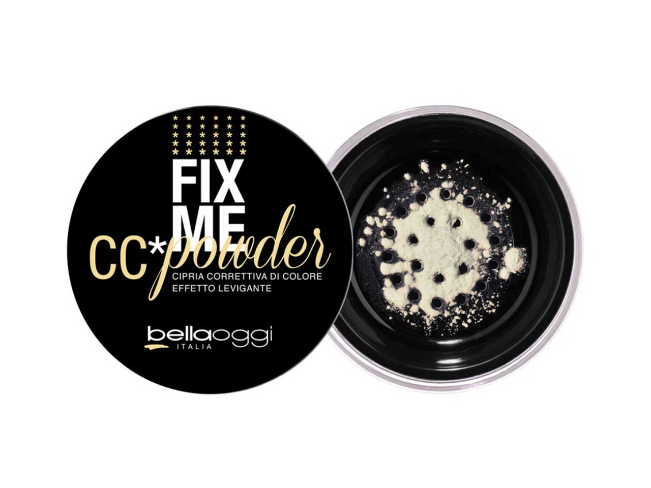 Cipria Opacizzante Fix Me CC Powder - Correzione Discromie e Fissaggio - Banana Shade - Bellaoggi