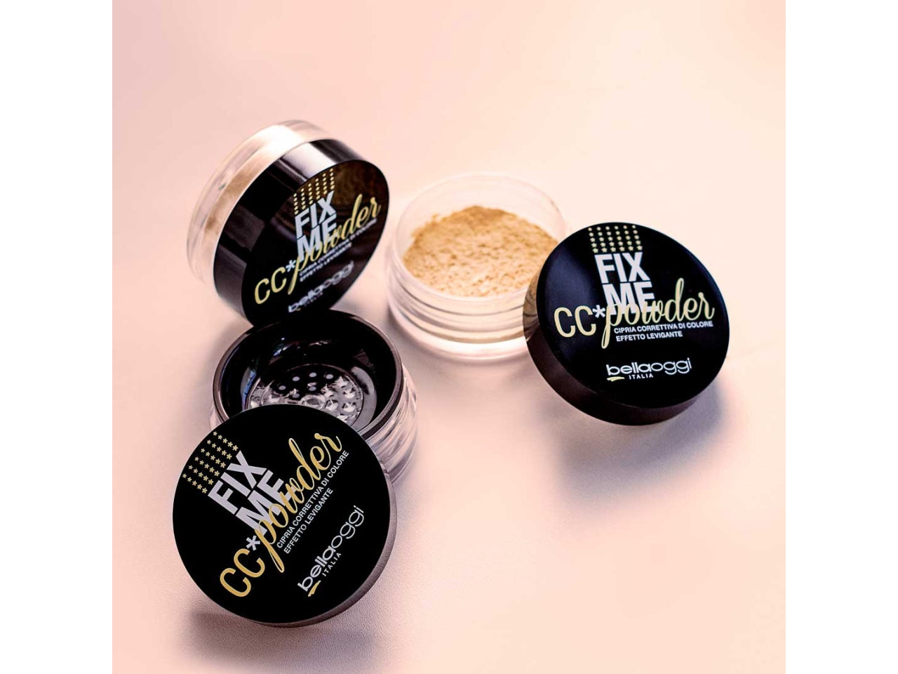 Cipria Opacizzante Fix Me CC Powder - Correzione Discromie e Fissaggio - Banana Shade - Bellaoggi