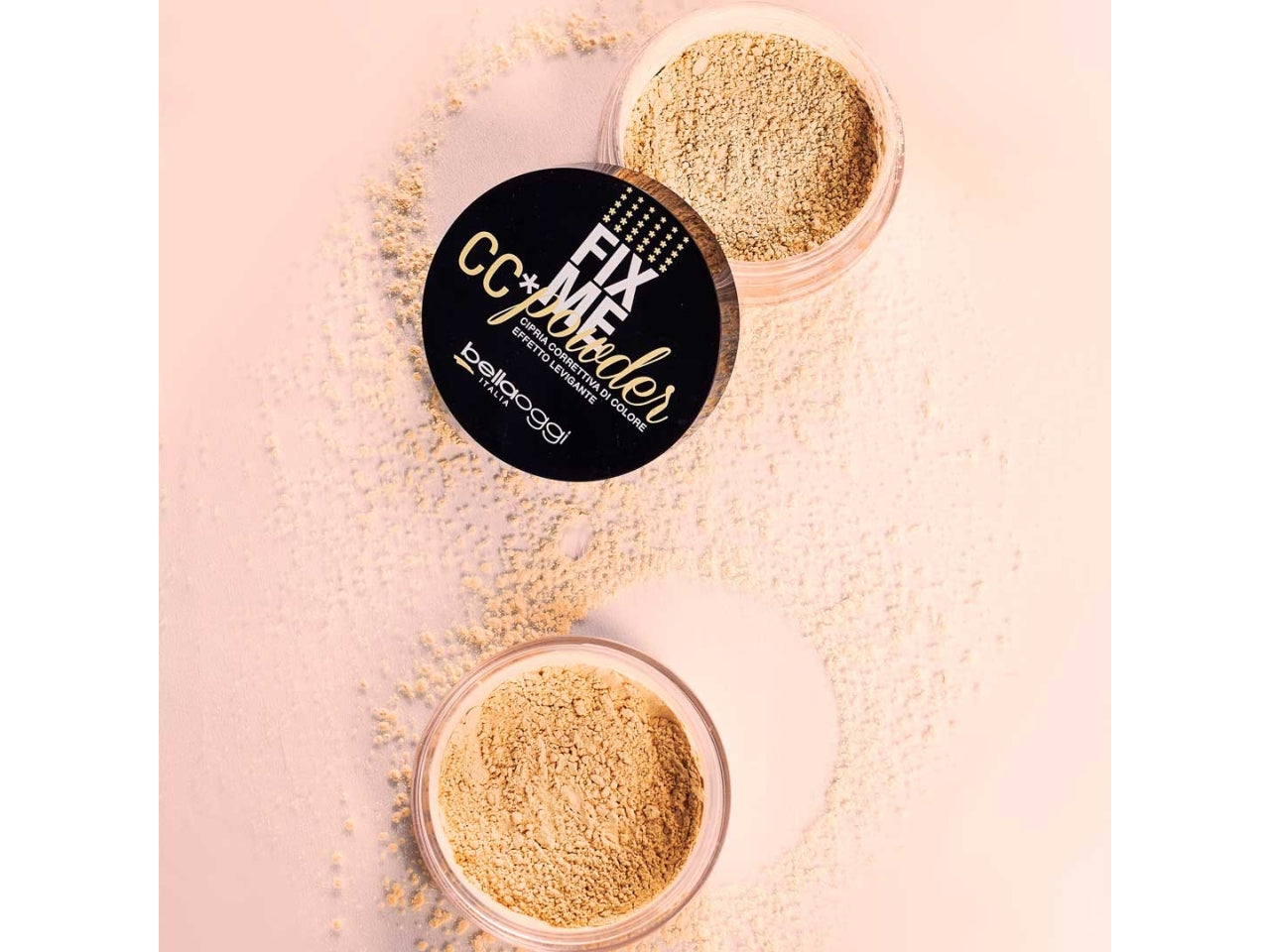 Cipria Opacizzante Fix Me CC Powder - Correzione Discromie e Fissaggio - Banana Shade - Bellaoggi