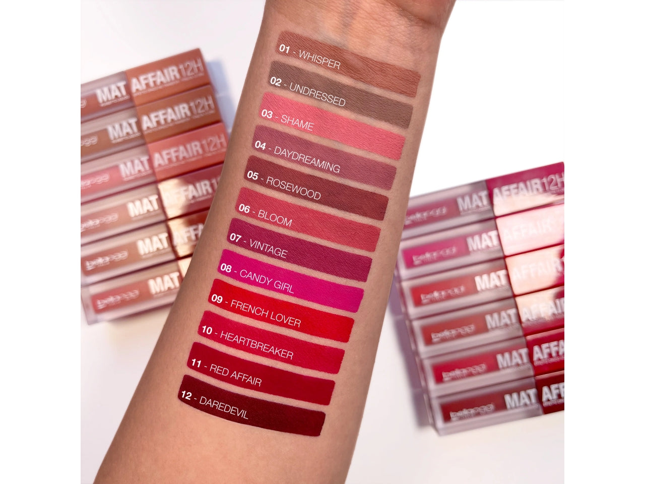 Rossetto Liquido Opaco Mat Affair 12H - Lunga tenuta - Bloom - Bellaoggi
