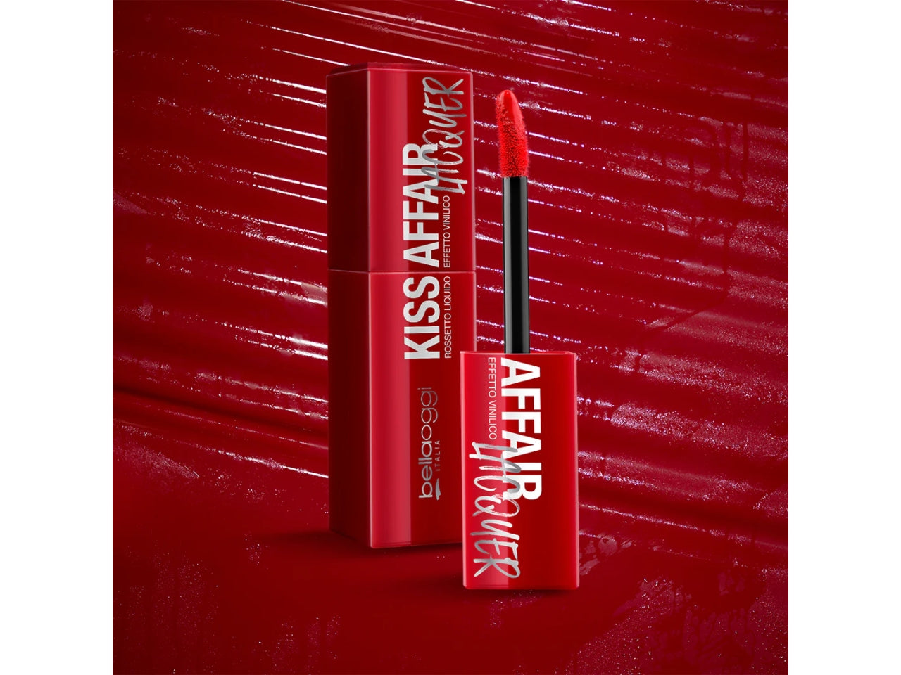 Rossetto Liquido Effetto Vinilico Kiss Affair Lacquer - Brillantezza e intensità - Thunder - Bellaoggi