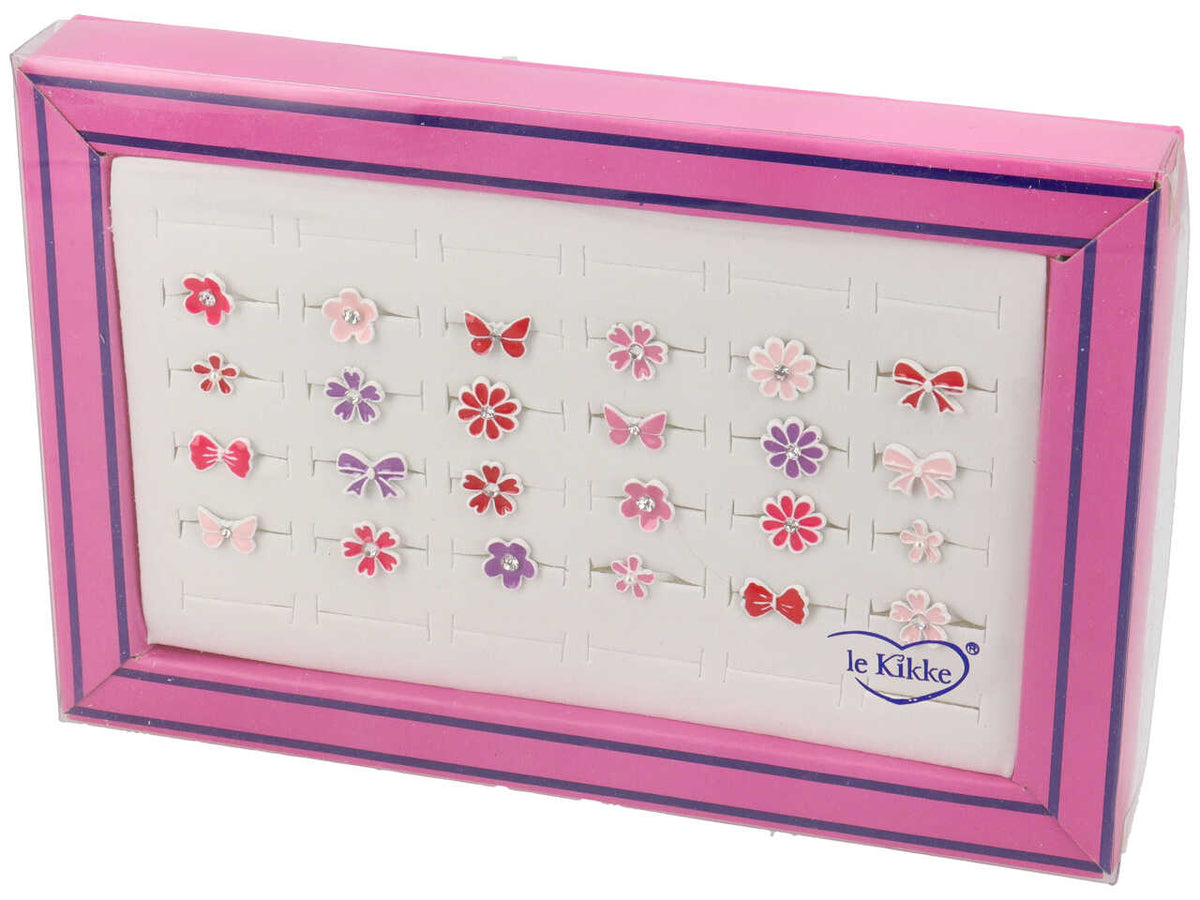 Anelli per bimba smaltati con soggetti assortiti