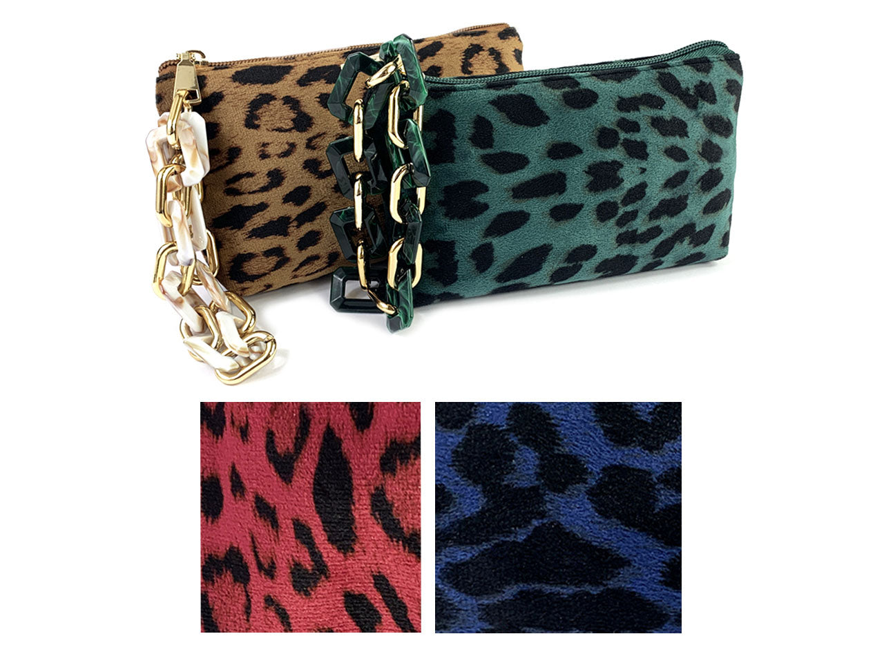 Pochette small le kikke velvet animalier