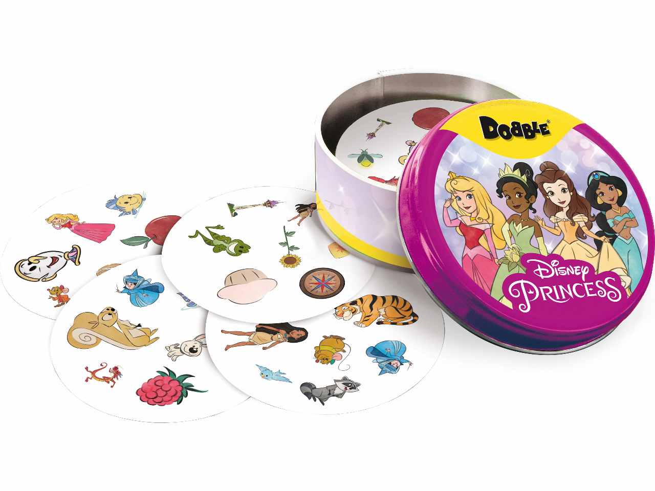 Dobble Principesse Disney: Gioco Familiare Divertente con le Principesse Disney, per 2-8 Partecipanti, Dai 4 Anni in su, Versione Italiana