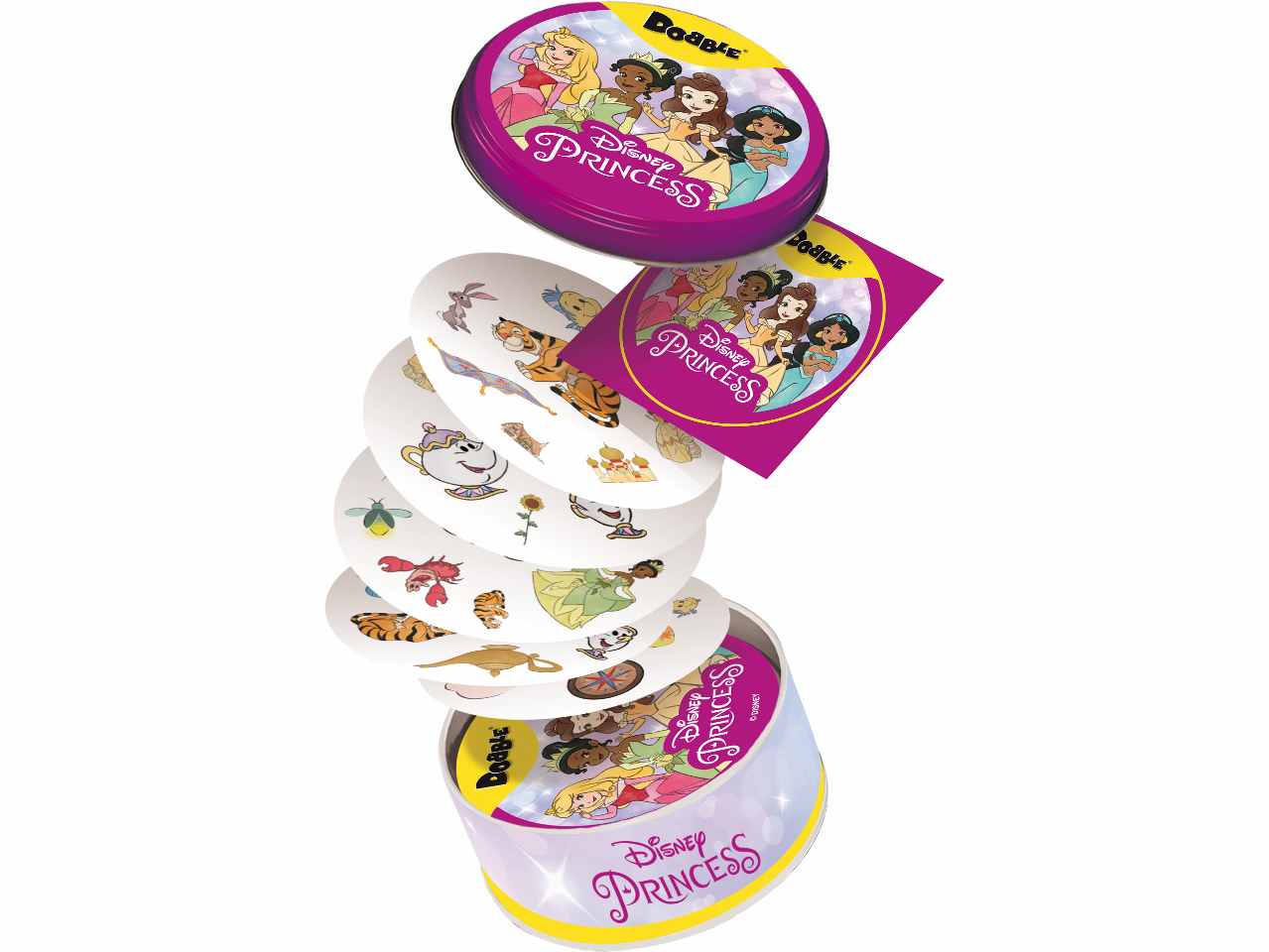 Dobble Principesse Disney: Gioco Familiare Divertente con le Principesse Disney, per 2-8 Partecipanti, Dai 4 Anni in su, Versione Italiana