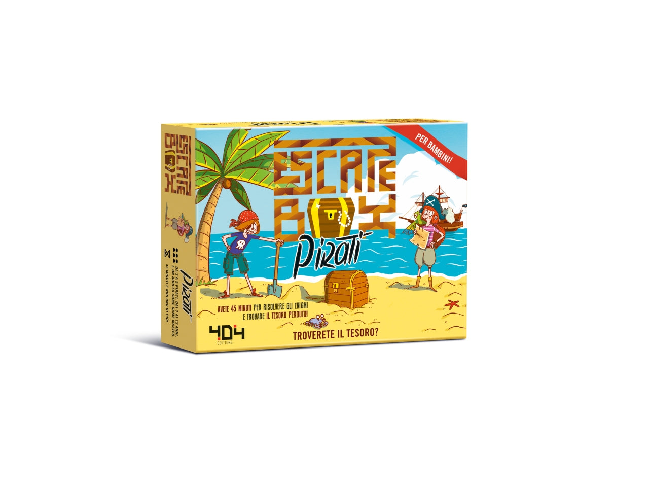 Escape Box Pirati: Organizza una Caccia al Tesoro dei Pirati, per 2-5 Partecipanti, Dai 7 Anni in su, Versione Italiana - Asmodee